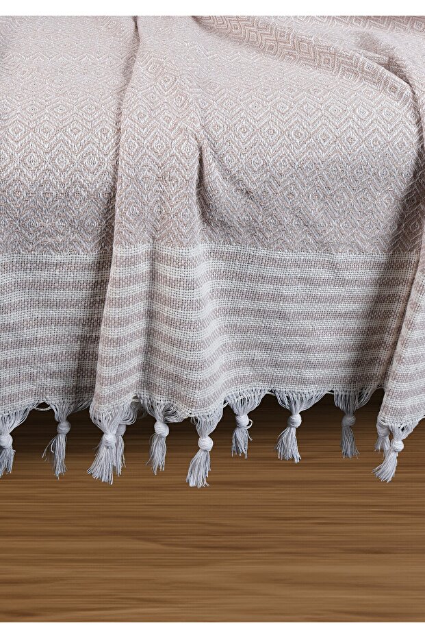 Dexter Ponponlu Koltuk Örtüsü 180 x 220 Pamuklu - 2