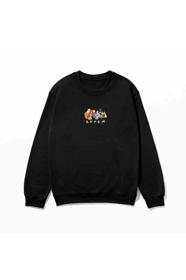 Super Sweatshirt Printed 100% Cotton Oversize Trendy Fancy Funny Sweatshirt with Print