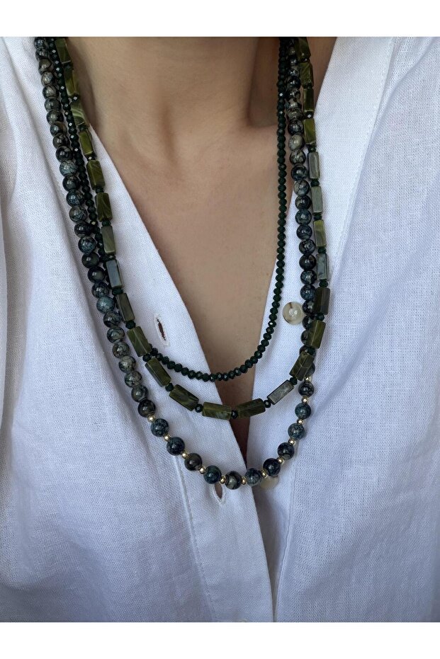 3lü Boncuk Kolye Seti - 1