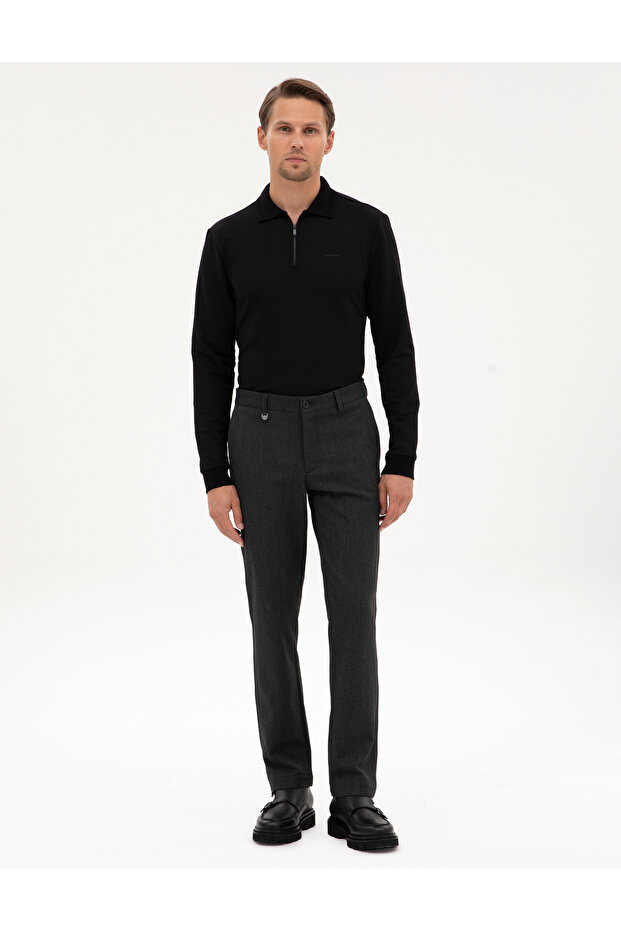 Anthracite Slim Fit Fabric Trousers 50313641-Vr006