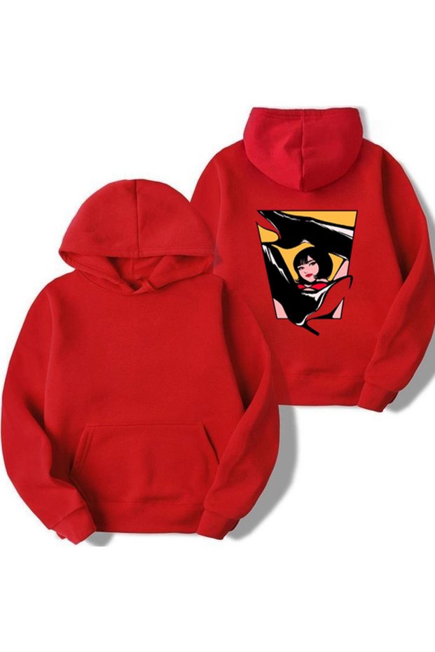 New Season Printed 3 Yarn Cotton Hooded Sweatshirt