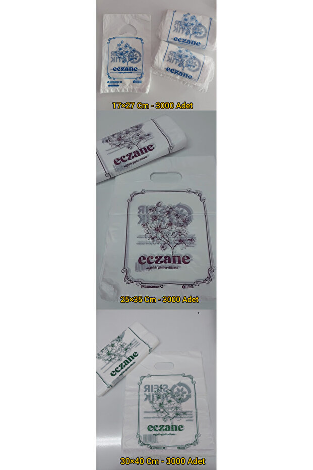 9000 Adet - El Geçme Eczane Poşeti Karma2 - 2