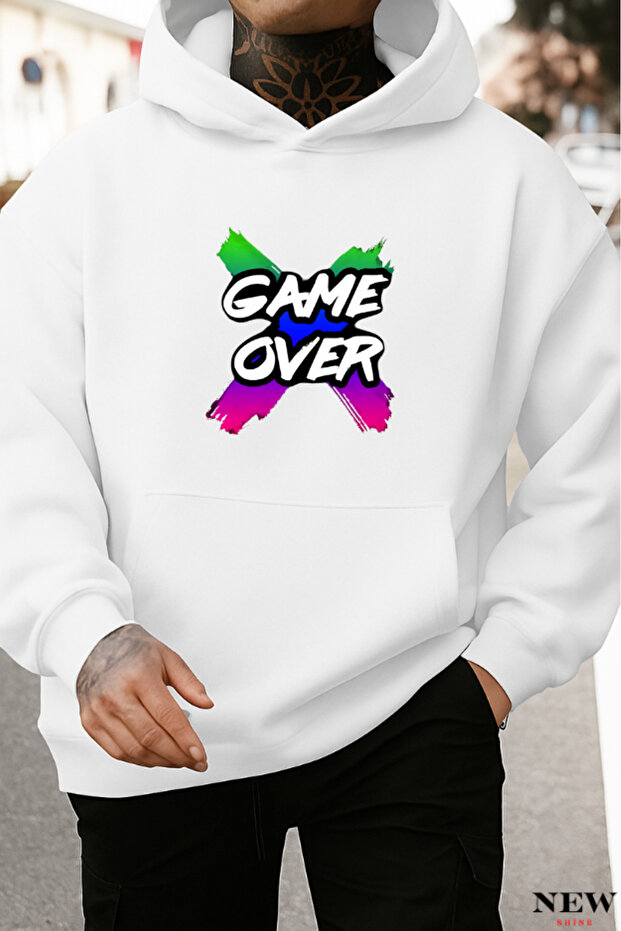 سويت شيرت بطبعة Game Over