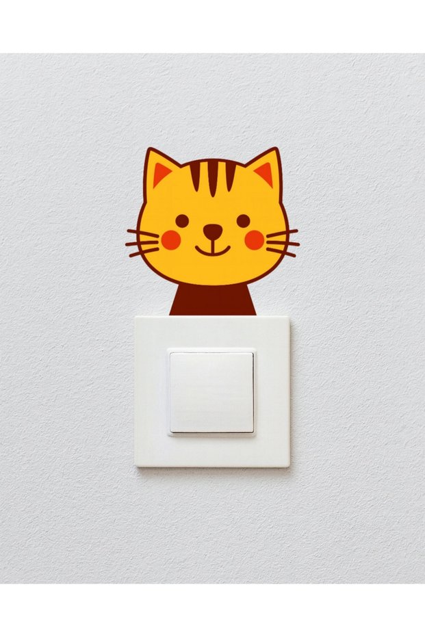Outlet Cover Sticker - Children's Baby Room Wall Sticker - Cute Cat Outlet Cover Sticker 2