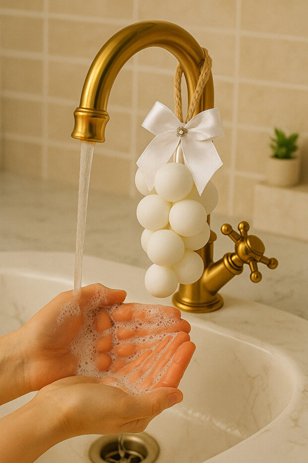 Decorative Grape Cluster Soap Scented Room and Wardrobe Fragrance Gift Handmade White Cluster Soap
