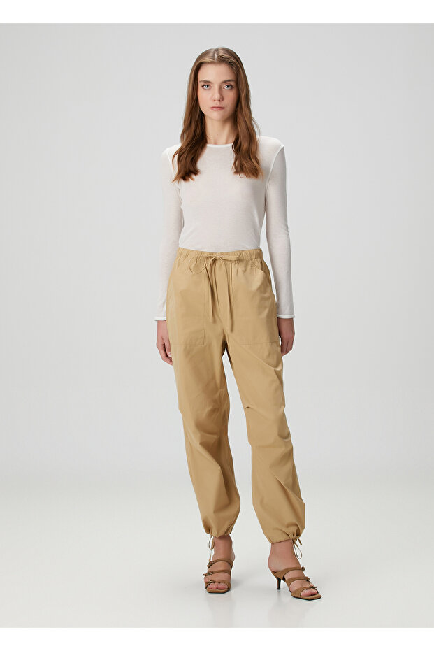 Bej Jogger Pantolon - 1