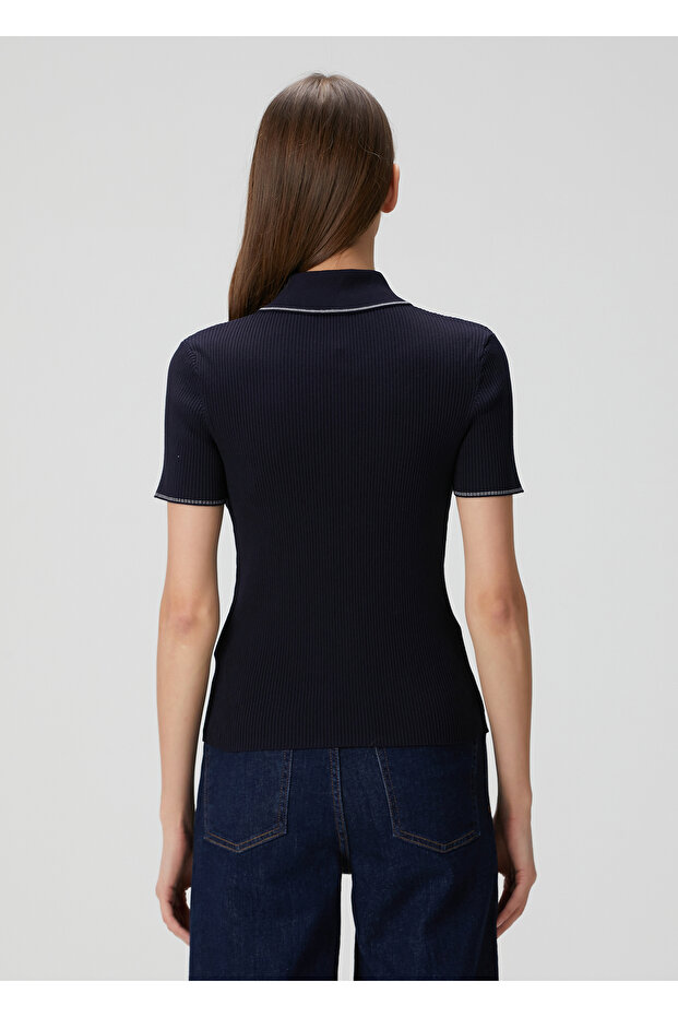 Lacivert Polo Triko - 4