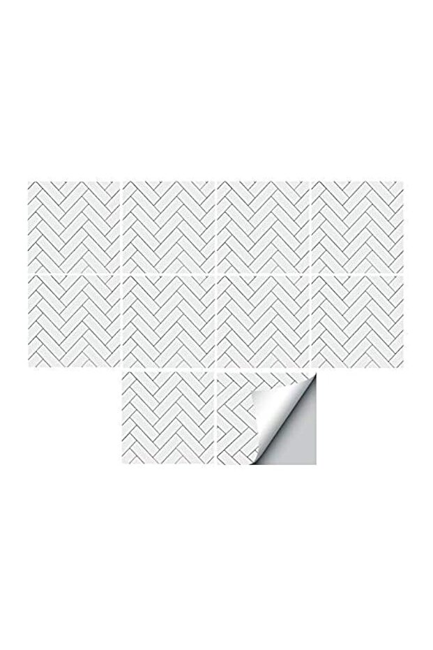 Alwayspon Self-Adhesive Wall Tile Decals, Peel and Stick Tile Stickers, Waterproof Backsplash Stick