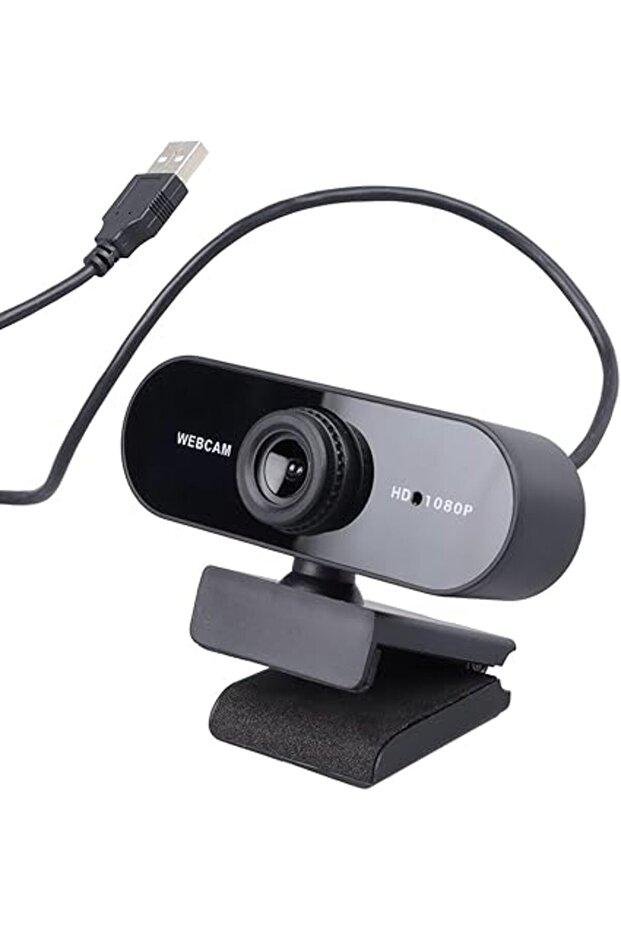 HD 1080p Webcam, for Video Recording, Conferencing & Streaming, with Built-in Microphone