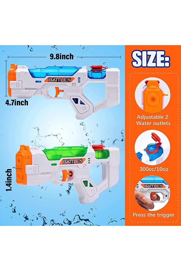 Water Warfare İki Atış Modlu Su Tabancası - 6