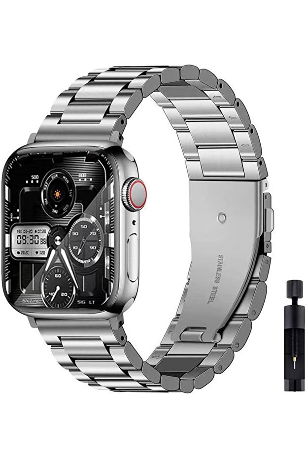 Apple Watch Ultra 1/2, Stainless Steel Strap for 49/45/44/42mm
