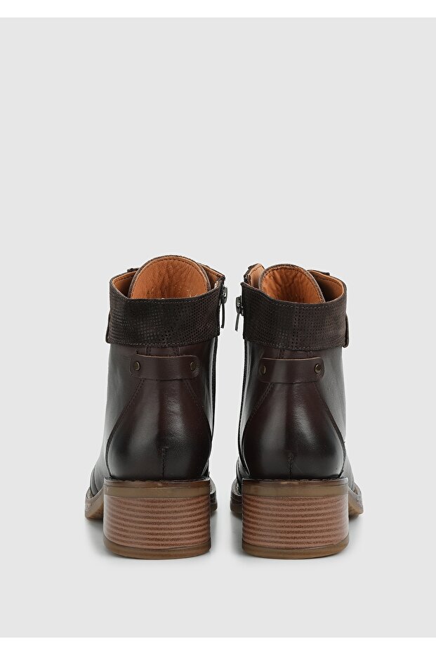 Kahve Deri Kadın Bot - 4