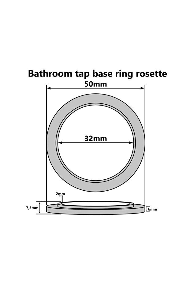 Washbasin tap base ring - 2