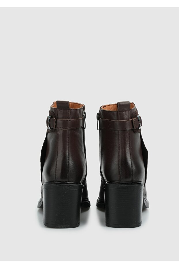 Kahve Deri Kadın Bot - 4