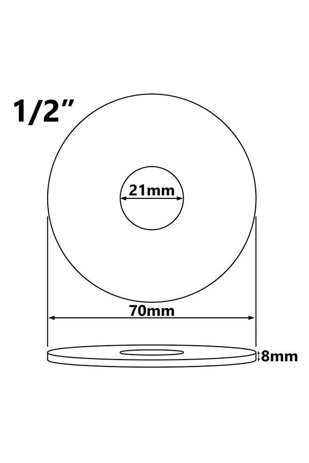 Chrome rosette 1/2" - 2