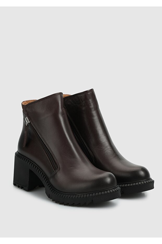 Kahve Deri Kadın Bot - 2