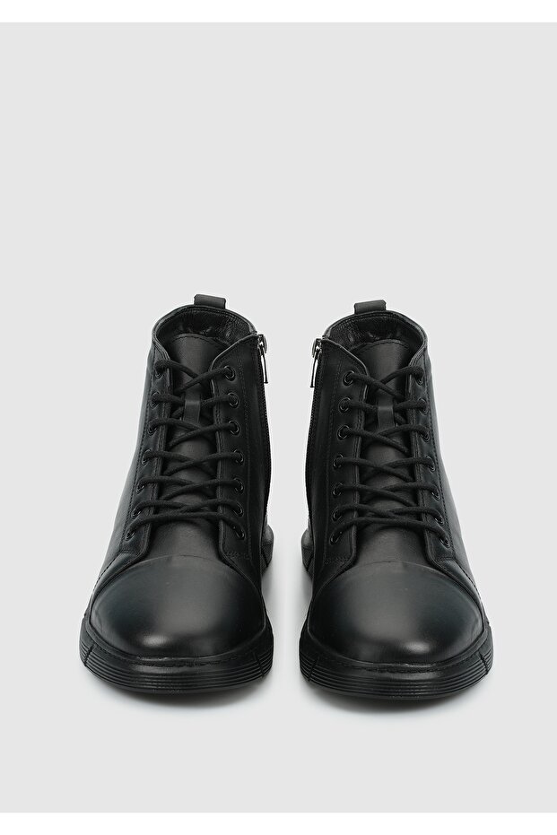 Siyah Deri Erkek Bot - 3