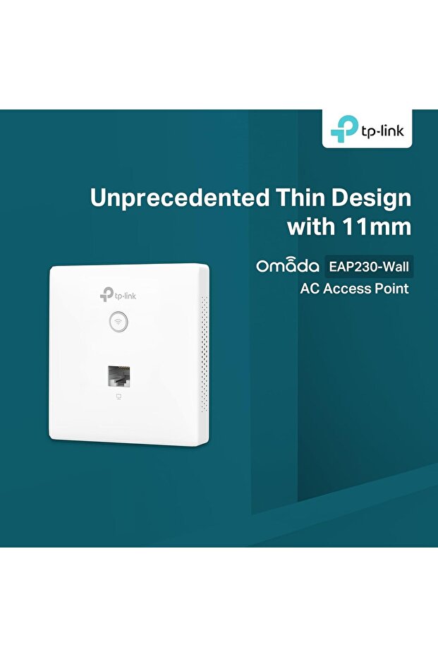 EAP230-Wall, Omada AC1200 Wireless MU-MIMO+Dual-Band Gigabit Wall-Plate Access Point - 2