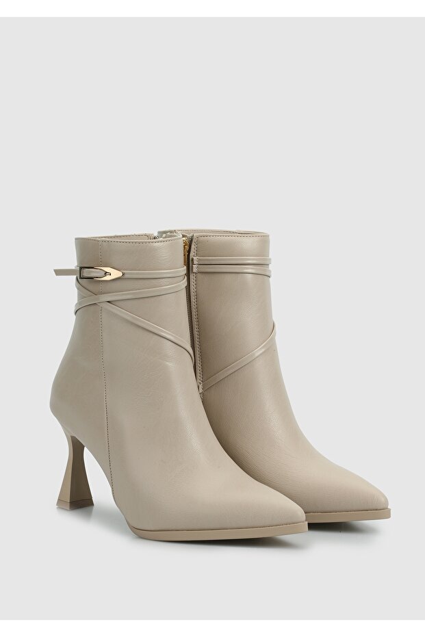 Bej Kadın Bootie - 2