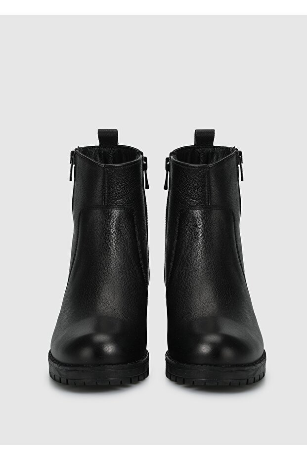 Siyah Deri Kadın Bot - 3