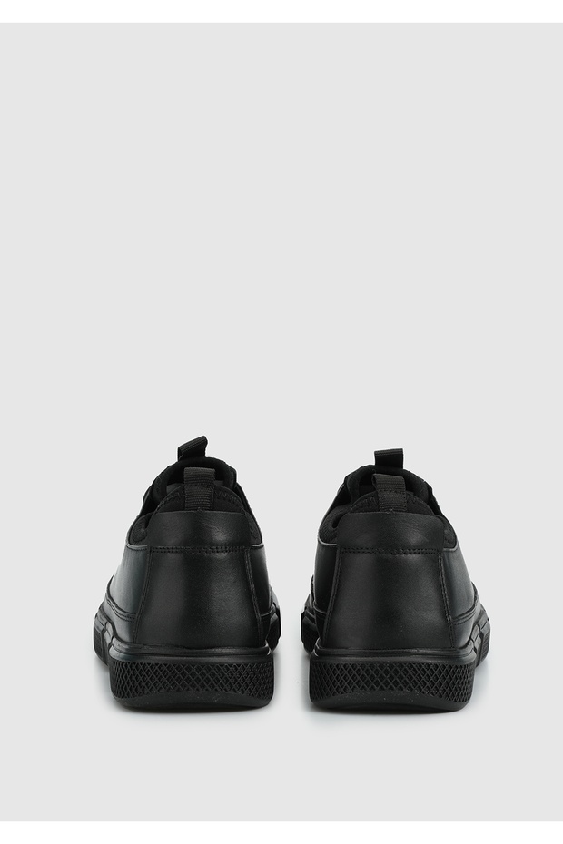 Siyah Deri Erkek Ayakkabı - 4