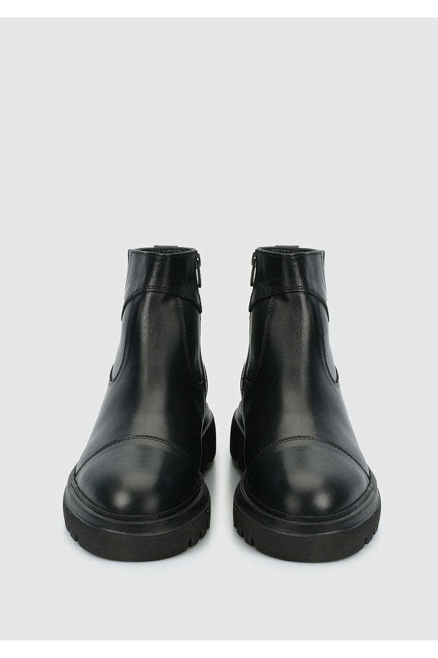 Siyah Deri Erkek Bot - 3