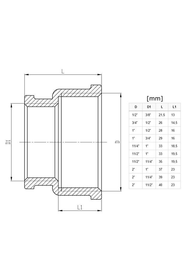 Brass Reducing Coupling 3/4"x1/2” – Durable & Reliable - 2