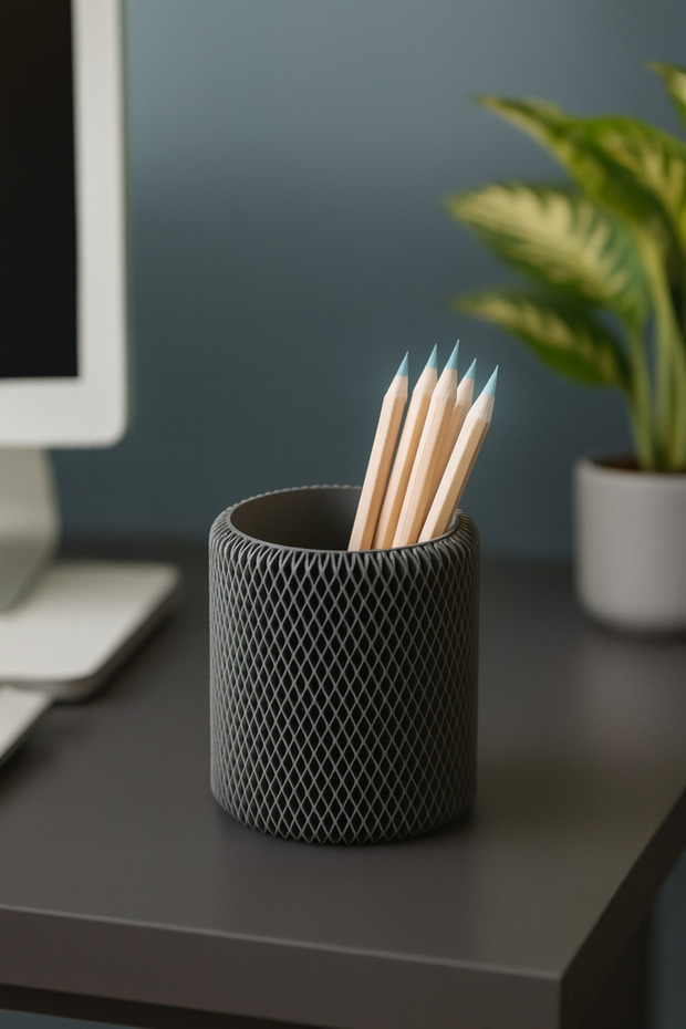 حامل أقلام عصري منقوش - 1