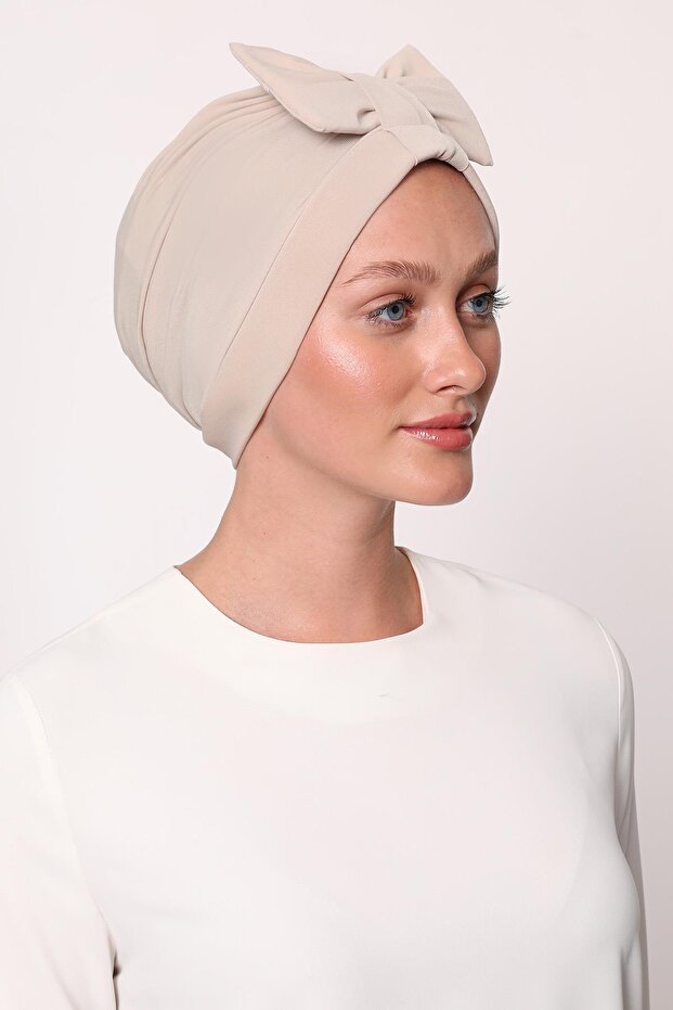 A.Bej Fiyonklu Çapraz Bone - 3