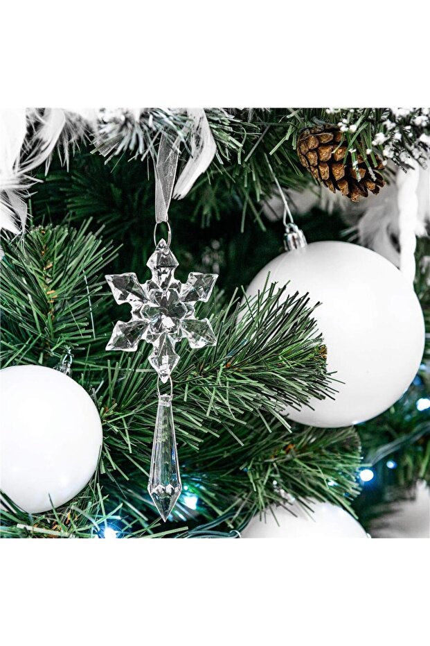 Коледна украса - Бяло - 9