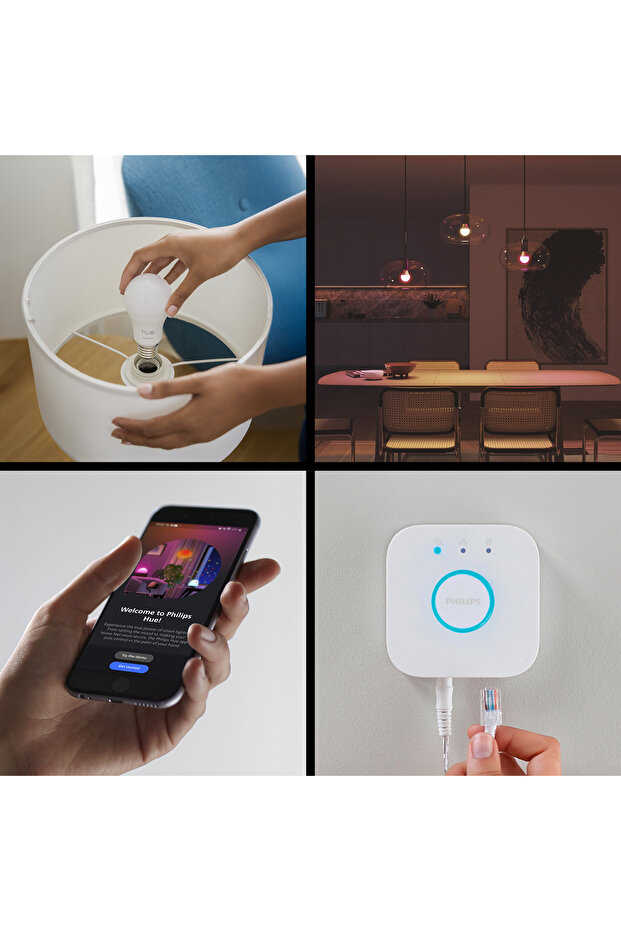 Hue Essential 3'lü E27 Ampul Başlangıç Seti 806 Lumen - 4