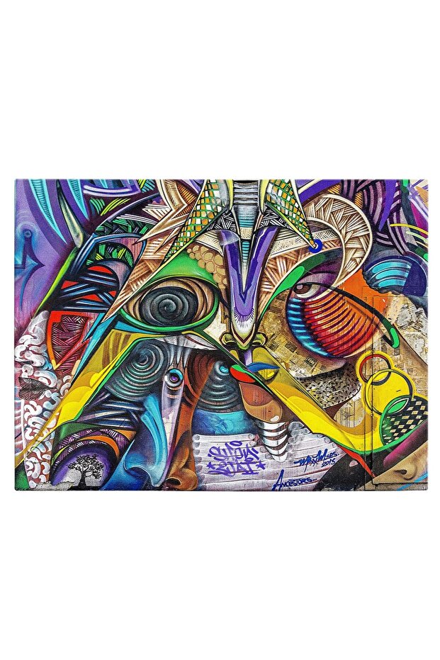 abstract multicolor graffiti composition, code 1207 - 2