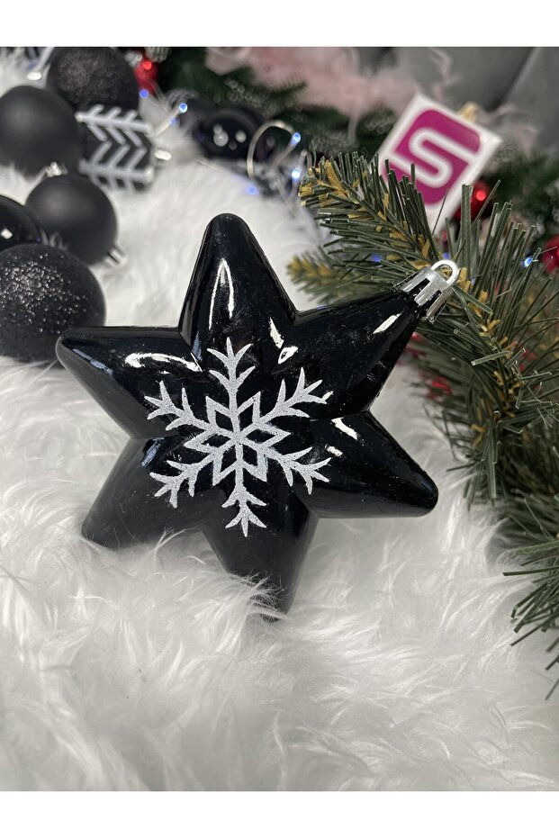 Коледна украса - Черно - 12