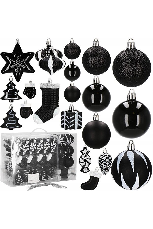 Коледна украса - Черно - 7