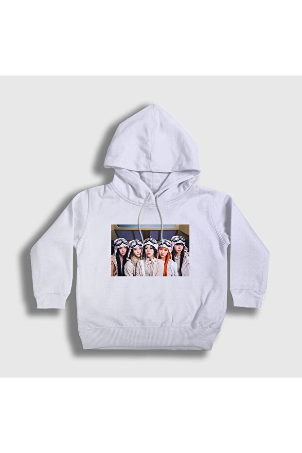 Unisex Children's White Band K Pop Young Posse Hooded Sweatshirt 576551Tt