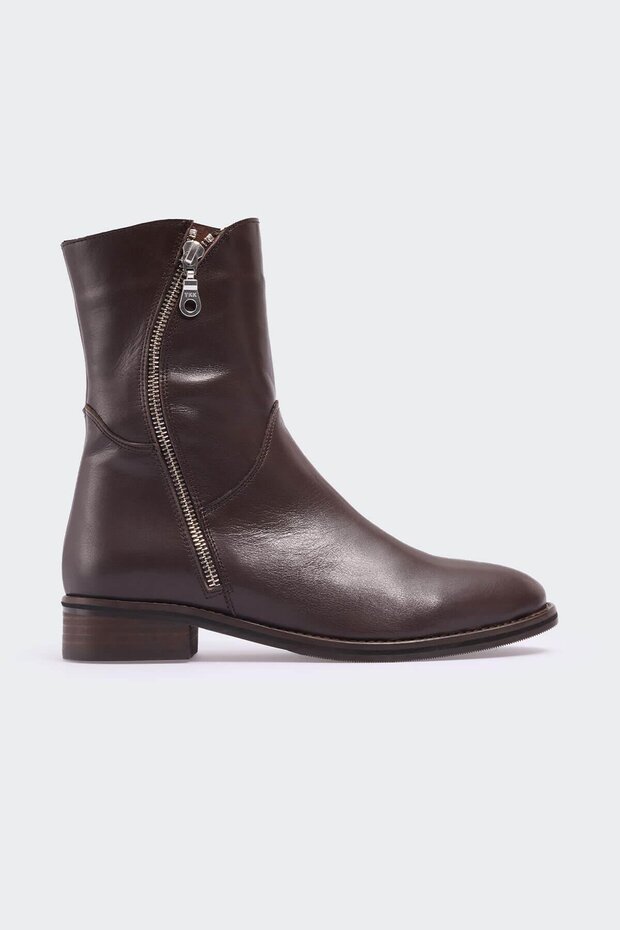 Arunnai Kahve Deri Kadın Bot - 1