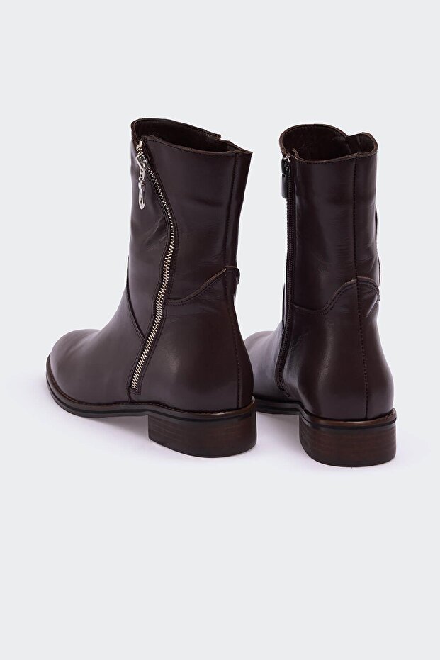 Arunnai Kahve Deri Kadın Bot - 4