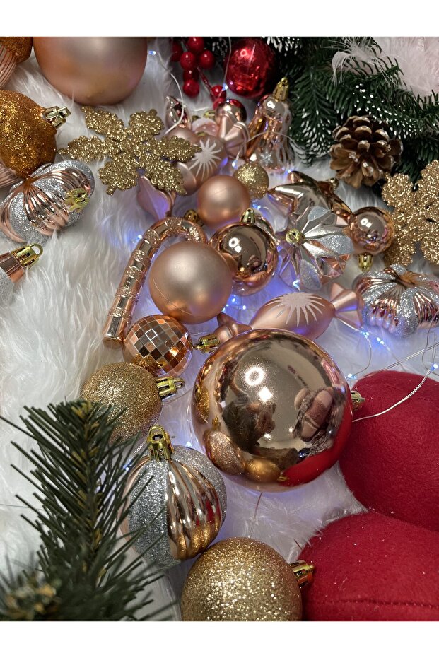 Коледна украса - Розово - 12