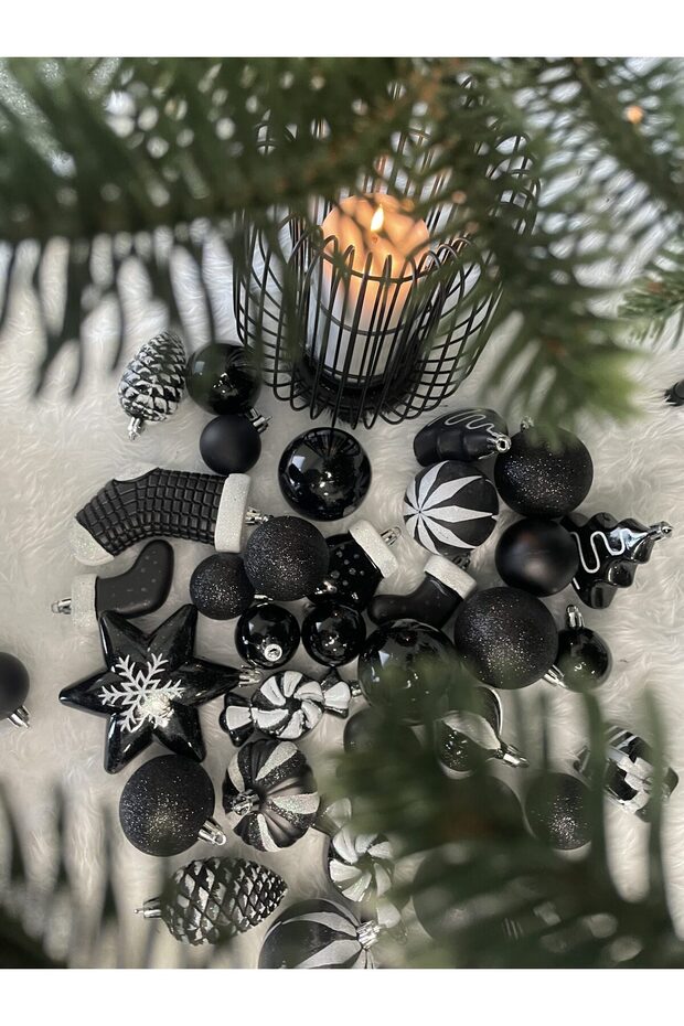 Коледна украса - Черно - 10