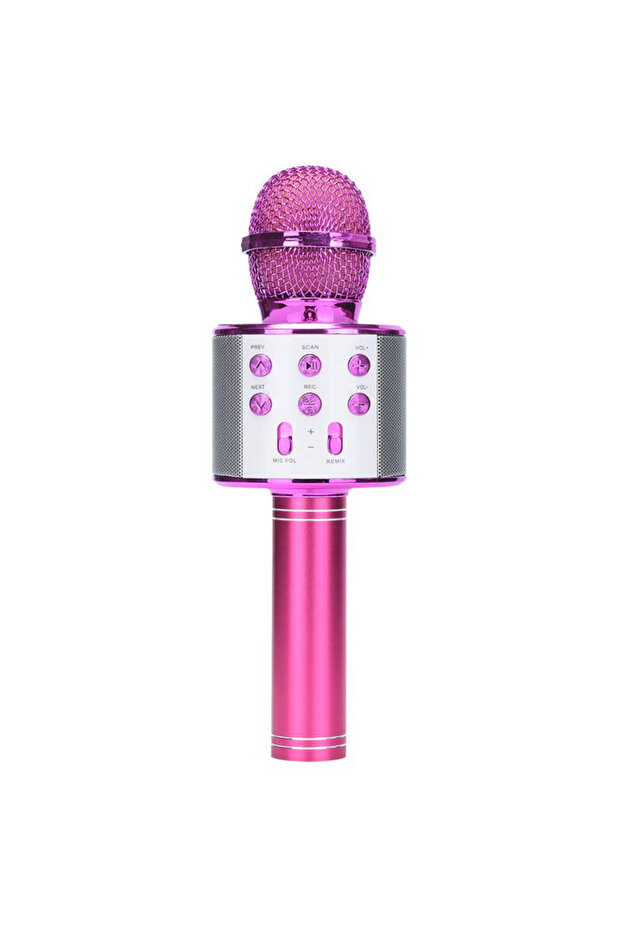 WS858 Karaoke Mikrofon Bluetooth Aux Usb Sd Kart Girişli - 1