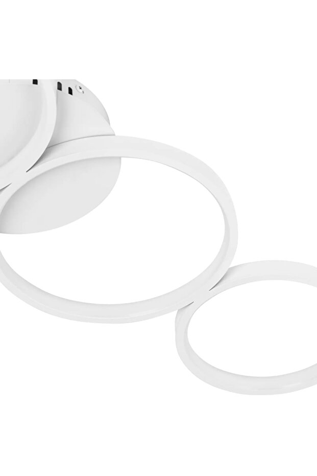Modern LED ceiling lamp with remote control - 4 white circles - 3