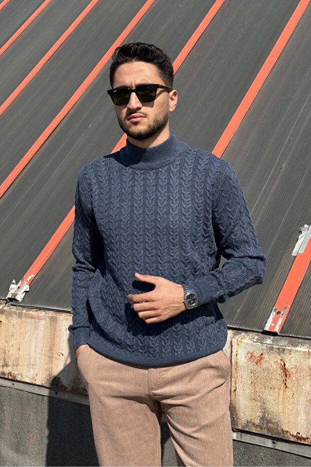 Men'S, Old Money Culture, Half Turtleneck, Wool, Hair Knit, Winter Sweater Pltk11