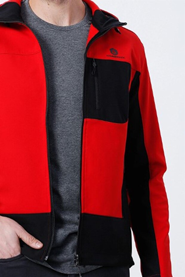 kırmızı softshell mont - 1