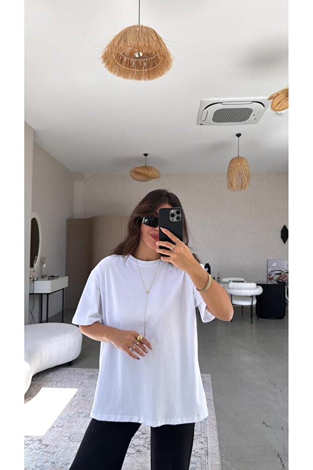 Λευκό μπλουζάκι Basic Crew Neck - 3