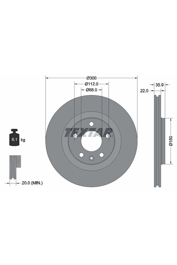 Спирачен диск Audi A4 B6/A4 B7 - 1