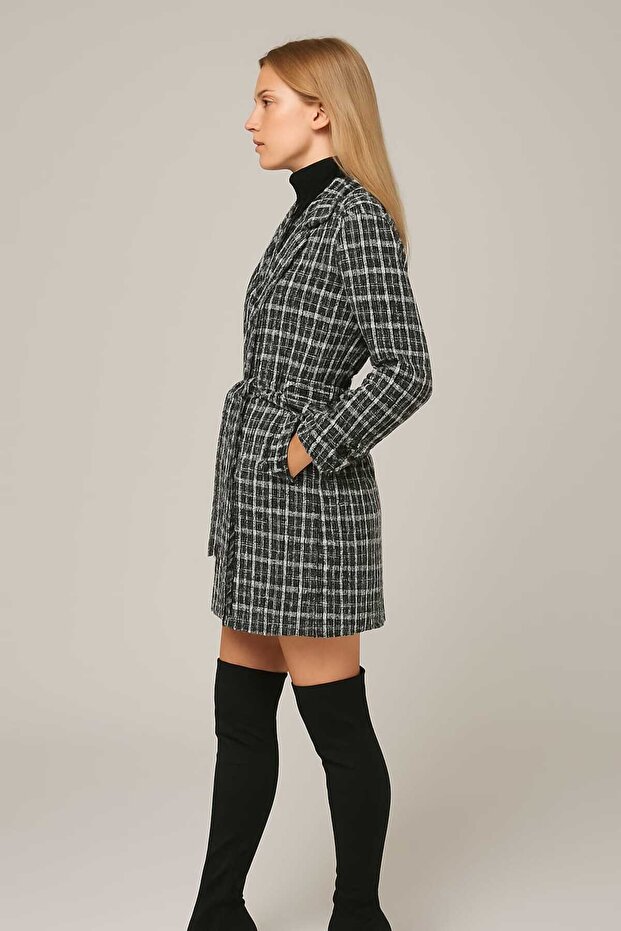 Mevsimlik Örme Ekose Kaban - 2