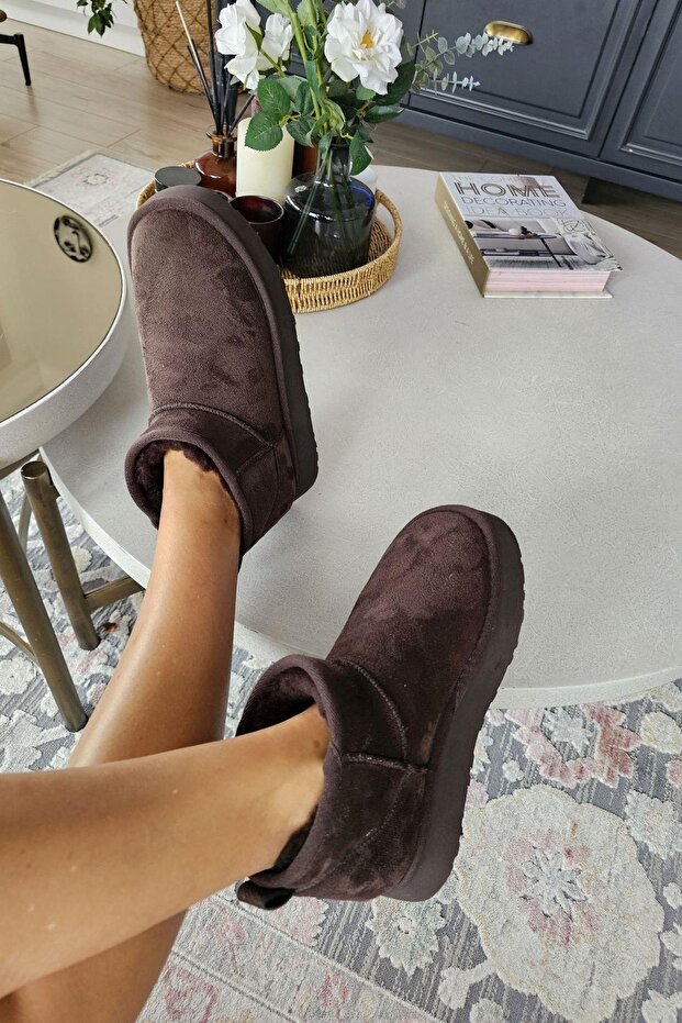 OPS 2AK Topukla Kadın İçi Kürklü Kalın Tabanlı Kısa Bot - 4