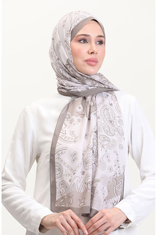 شال ناعم منقوش 70267-05 مينك - 1