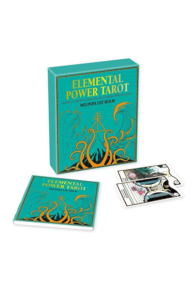 Elemental Power Tarot Cards Deck Melinda Lee 78 Cards and 64 Pages Illustrated Book