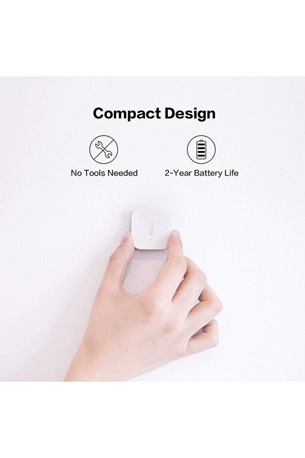 Temperature and Humidity Sensor, Pack of 3, Requires Hub, Zigbee, for Remote Monitoring - 6